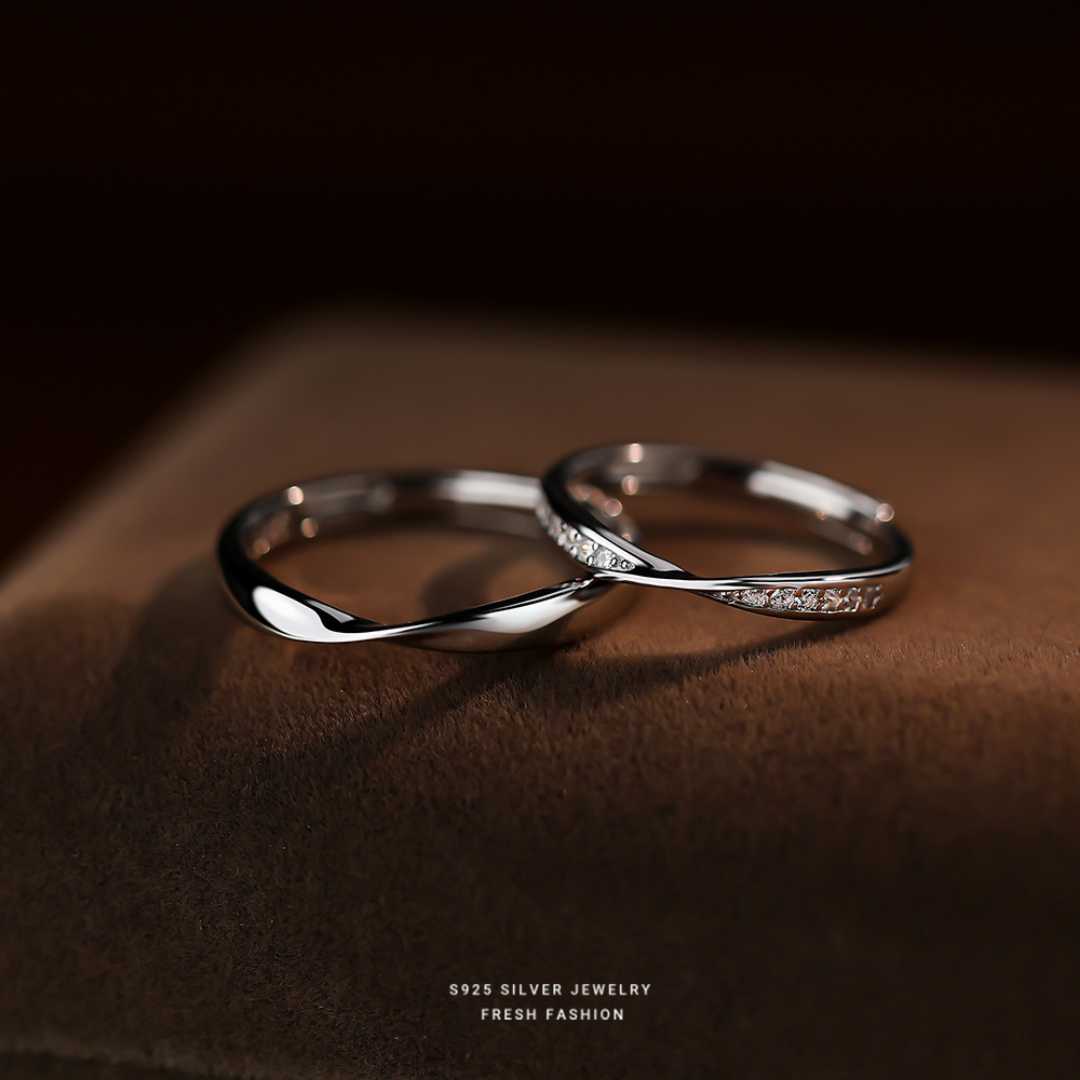 999 silver couple Ring